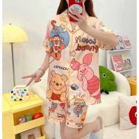 ราคา ชุดนอนผ้าไหมอิตาลี แขนสั้น ขาสั้น พร้อมส่ง ชุดนอน ผ้านิ่ม ใส่สบาย ไหมอิตาลีอก44 (24748158548)