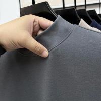 ราคา เสื้อยืดแขนยาวผู้ชายคอสูงกึ่งกำมะหยี่สองด้าน เสื้อกันหนาวคอเต่า (20047211461)