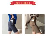 ราคา oobest ซื้อ1 Take 1กางเกงกางเกงฟิตเนสผู้หญิงโยคะกางเกงขาสั้นกระเป๋าด้านข้างบางฤดูร้อนกางเกงปั่นจักรยานสลิมฟิต กางเกงออกกำลังกาย (24807894727)