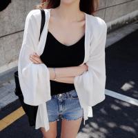 ราคา 8299 เสื้อคลุมแฟชั่นเกาหลี เบาบาง สวมใส่สบาย สีขาว สินค้าพร้อมจัดส่ง เสื้อคลุมบางๆ ชีฟอง (11643671476)