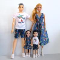 ราคา ตุ๊กตาบาร์บี้ครอบครัว พ่อแม่ลูก คู่ชายหญิง ตุ๊กตาข้อต่อ BJD ความสูง 30cm พร้อมเสื้อผ้าและรองเท้าครบชุด (24609427062)