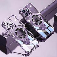 ราคา เคสแม่เหล็ก TPU แบบพับได้สีทองทะเลทรายสุดหรูสำหรับ iPhone 16 15 14 13 11 Pro Max Plus สำหรับชาร์จไร้สาย Magsafe กันกระแทกแบบใสกรอบนิ่ม (24695767221)