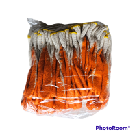 ราคา ถุงมือผ้าเคลือบยางธรรมชาติสีส้ม ป้องกันบาดกันลื่น ขายแพ็ค12คุ่ (24136597147)