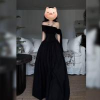 ราคา ชุดเดรสยาวแขนสั้นไหล่เดียวสไตล์ฝรั่งเศส ชุดเดรสยาวเอวสูงสำหรับผู้หญิง ชุดเดรสฤดูร้อน ชุดเดรสยาวเอวสูง ชุดเดรสยาวเอวสูง (24838243373)