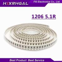 ราคา 100pcs 1206 5R1 SMD Resistor 5 1R 5 1ohm Chip Resistor 0 25W 1 4W new original (19787102912)