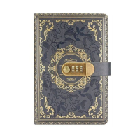ราคา Cross border exclusive supply of A5 vintage password book with lock diary book creative hand ledger student notebook stationery notebook return to the ancients (21592743790)