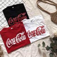 ราคา เสื้อยืดแฟชั่นสกรีนโค้ก Coca Cola ขาว ดำ แดง ทรง ญ ช (484024839)