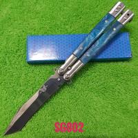 ราคา อุปกรณ์เดินป่า มีดควง มีดบาลีซอง มีดเดินป่า มีดควงผีเสื้อ BENCHMADE รุ่น SG802 ใบเลสด้ามลายหินอ่อนสวยๆ คมๆ พร้อมมีที่เหน็บพกพาสะดวก สินค้าคุณภาพเน้นใช้งาน น่าสะสม พกพาเดินป่า 22cm (17444889001)