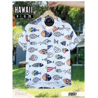 ราคา เสื้อฮาวาย ลายมะพร้าว ลายทะเล งานไทยแท้ (20437632164)