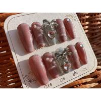 ราคา เล็บปลอมติดเล็บติดทนนานสีเจลแท้100 ติดเพชรฟรุ้งฟริ้ง สีชมพู (24444720272)