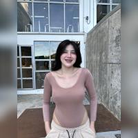 ราคา SpinnyHouse บอดี้สูท แขนยาวเว้าหลัง บอดี้สูทแขนยาว ช่วงเป้าแกะได้ บอดี้สูทสายฝอ รุ่น บอดี้ยาว บอดี้สูทแขนยาว M102A (19484541345)