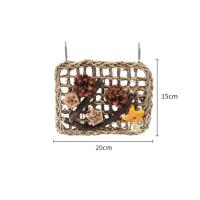 ราคา แผ่นปีนตาข่ายนกแก้ว วัสดุธรรมชาติ 18x18 ซม ของเล่นแขวนกรง เสริมพัฒนาการ จิก แทะ ปีนป่าย ขนาด 18x18 CM (24518734574)