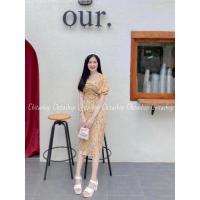 ราคา ชุดเดรสผ่าหน้าสวยๆ ใส่เที่ยว ใส่ไปทะเล ผ้าไหมอิตาลี ใส่สบายไม่ร้อน (20916804592)