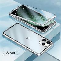 ราคา เคสกันชนโลหะ360เต็มรูปแบบกระจกสองด้านสำหรับ IPhone 11 13 14 Pro Max 12 Mini XR 8 7 Plus SE 2022 14Pro IPones (18200314115)