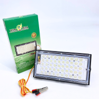 ราคา ไฟสปอร์ตไลท์คีบแบต ไฟสปอร์ตไลท์ พกพา 50W Spotlight LED กันน้ำ แสงขาว ไฟคีบแบต ไฟแบตเตอร์รี พร้อมขาตั้ง (21500599677)