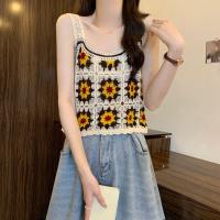 ราคา เสื้อกั๊กถักสีบล็อกสไตล์โบฮีเมียนสไตล์เกาหลีหวานๆ ฤดูร้อน 2025 ใหม่ เสื้อกั๊กทรงหลวมแบบลำลองสำหรับผู้หญิง (24356140232)