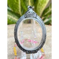 ราคา ตลับเงินแต่งเก่าใส่พระทรงรูปไข่ขนาดใหญ่ ขนาดตลับ3 7x4 4cmความหนา1 2cm (18883609154)