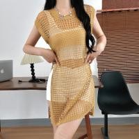 ราคา เสื้อแขนกุดแบบยาวผ้าไหมพรม เนื้อผ้านุ่ม ใส่สบาย ชุดเดรสตาข่าย ชุดใส่เที่ยวชุดใส่เที่ยวทะเล (24733447056)