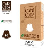 ราคา Nespresso Compatible Coffee Capsule MIX Cafecaps 1 Box X 10 Caps กาแฟรวม5รสชาติ (24850052036)