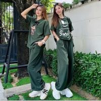 ราคา ชุดเซ็ตขาจั้ม 999 99 1เสื้อ กางเกงขายาวผ้าเวฟเว็บ ผู้หญิงผู้ชายใส่ได้ ฟรีไซด์ อกหน้าผ้า48 เอว25 40 ยาว40 Clothing Lady Women (23122331077)