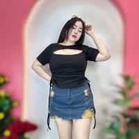 ราคา 002 ส่งเร็วพิเศษ จัดส่งทันที ปอแฟชั้น เสื้อสาวอวบ อก38 46 ยาว 26 เว้าหน้ารูด2ข้างแขนยาว เว้าหน้ารูด2ข้างแขนยาว แขนสั้น (23175193302)