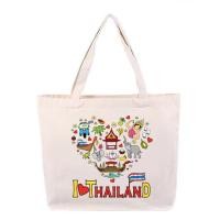 ราคา ชุดสะดือเปิด I love Thailand สไตล์ใหม่ รุ่นผู้หญิง TH004r ผ้าฝ้ายนุ่มสบาย canvas bag tote bag กระเป๋าผ้าใบ กระเป๋าหิ้ว (24539430864)