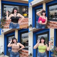 ราคา เสื้อคล้องคอ แต่งห่วงหัวใจ น่ารัก เซ็กซี่ เสื้อผ้าสาวอวบอ้วน พลัสไซส์ ไซส์ใหญ่ (21527759938)