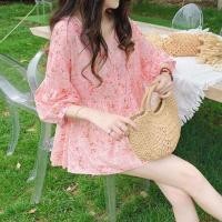 ราคา เสื้อตุ๊กตาลายดอกน่ารักๆ ลายดอกไม้ เเขนตุ๊กตา เสื้อครอปแขนสั้นแฟชั่นผู้หญิง เนื้อผ้าดี ใส่สบาย สินค้าพร้อมส่ง (18339502387)