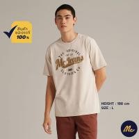 ราคา Mc JEANS hot Mc JEANS เสื้อยืดแขนสั้นผู้ชาย คอกลม สีครีม MTSZA45 (22086723689)