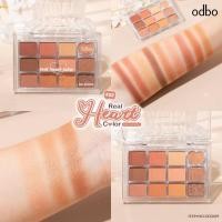 ราคา Odbo Real Heart Color Eye Shadow Palette Natural Finish Gold Finish Shimmer Shiny (22248947856)