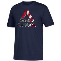 ราคา เสื้อยืดคอกลมเสื้อยืดผู้ชายแฟชั่น Reebok Crossfit Mens Navy Blue Delta USA Wavy Flag Logo Dual Blend T Shirt t shirt men cotton S 5XL (18435145305)