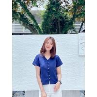 ราคา เสื้อคอวี ผ้าฝ้ายเสื้อพื้นเมือง สีพื้นคอวี (16286633117)