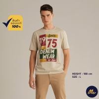 ราคา Mc JEANS hot Mc JEANS เสื้อยืดแขนสั้นผู้ชาย คอกลม สีครีม MTSZA39 (22086801373)