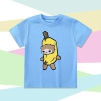ราคา เสื้อยืด พิมพ์ลายกล้วย แมว คาวาอี้น่ารัก สําหรับเด็ก (21789074262)