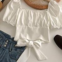 ราคา เสื้อครอปแฟชั่นสายฝอ ผูกโบว์ข้างหลัง มินิครอปสีสันสดใส เสื้อครอปเเฟชั่น เสื้อครอปสั้นลำลอง (21308233409)