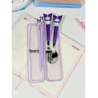 ราคา ชุดช้อนส้อมือเดี่ยวสำหรับเด็ก ชุดเครื่องครัวแบบพกพา โลหะผสมสแตนเลส สำหรับเด็ก ของเล่น กล่องเครื่องครัวสำหรับเด็ก (22504563127)