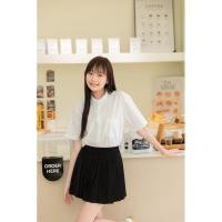 ราคา เสื้อนักศึกษาทรงบอยคอจีน เสื้อนักศึกษาคอจีน ผ้าดิบ ผ้านิ่ม Sz S36 50 (24296229811)