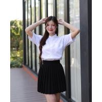 ราคา เสื้อนักศึกษาทรงบอยคอจีน เสื้อนักศึกษาคอจีน ผ้าดิบ ผ้านิ่ม Sz S36 50 (24296229805)