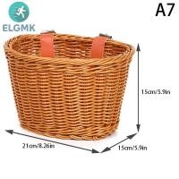 ราคา ELGMK ตะกร้าจักรยานถอดออกได้ตะกร้าหวายเทียมกระเป๋าเก็บของมือจับด้านหน้ากระเป๋าเป้สะพายหลังอุปกรณ์เสริมสำหรับขี่จักรยาน (23284072376)