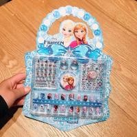 ราคา Disney ชุดสติกเกอร์เล็บเด็ก Elsa Princess Dress Up น่ารัก Kawaii สติกเกอร์กันน้ําสติกเกอร์เล็บแช่แข็งสาวของขวัญของเล่น (23535006776)