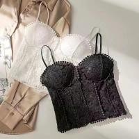 ราคา เสื้อครอปสายเดี่ยว ผ้าลูกไม้ แฟชั่นสำหรับผู้หญิง ชายลูกไม้ (22988502847)