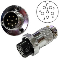 ราคา ปลั๊กเหล็ก 6 Pin ต่อสาย PL20 06 ขนาด 20มิล (8868822884)