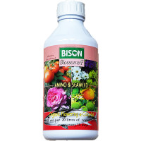ราคา BISONไบซันอะมิโนสาหร่าย ปุ๋ยกรีนบลอสซั่มส์เอฟ สารบำรุงพืชพืชออร์กานิค ปลูกดอกไม้แทนใจในสวนคุณ สร้างดอก เพิ่มสี ไม้ดอกทุกชนิด กล้วยไม้ 1100 ml (9642814361)