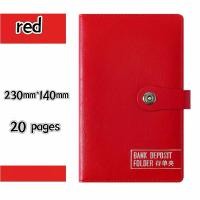 ราคา แฟ้ม สมุดออมเงิน กระเป๋าใส่สมุดบัญชีธนาคาร 3 สี หัวเข็มขัดแม่เหล็ก Book Bank Holder ATTCH (24448190483)