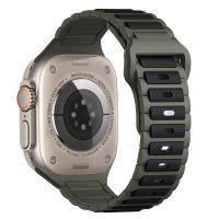 ราคา สายรัดซิลิโคนแบบสองสีสำหรับสายคาด Apple Watch อัลตร้า2 49มม 45มม 44มม 42มม 41มม 40มม สายรัดข้อมือแบบนิ่มสำหรับ Iwatch Series 9 8 7 6 Se SE 2 5 4 3 (22696531490)