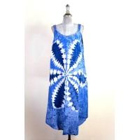 ราคา ชุดมัดย้อมทูโทน ย้อมสีคราม เดรสมัดย้อมสายเดี่ยว ถักเปีย2ข้าง อกเสื้อ 42 44 เสื้อยาว 42 ทรงสวย ใส่เที่ยว ใส่อยู่บ้าน ใส่นอน ใส่สบาย (24946767727)