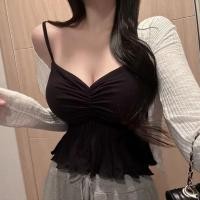 ราคา เสื้อสายเดี่ยว มีฟองน้ำ TOP ผ้านิ่ม สไตล์เซ็กซี่ y2k สาวอวบ (24696663270)