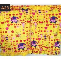 ราคา ผ้าม่าน ม่านหน้าต่าง ลายหมีพูห์ เลือกได้ 3 ขนาด 1 บาน 2 บาน 3 บาน (21401172236)