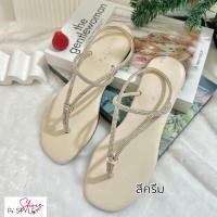 ราคา รองเท้าแตะ แบบสวม หูคีบ รัดส้น มี 6 สีพร้อมส่ง (23286827616)