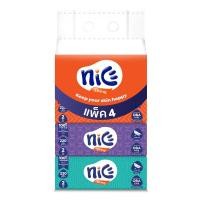 ราคา ์Nice ไนซ์ ซอฟท์แพ็ค กระดาษเช็ดหน้า กระดาษทิชชู่ Nice Soft 1แพค 4ห่อ ห่อละ 220 แผ่น (16544400304)